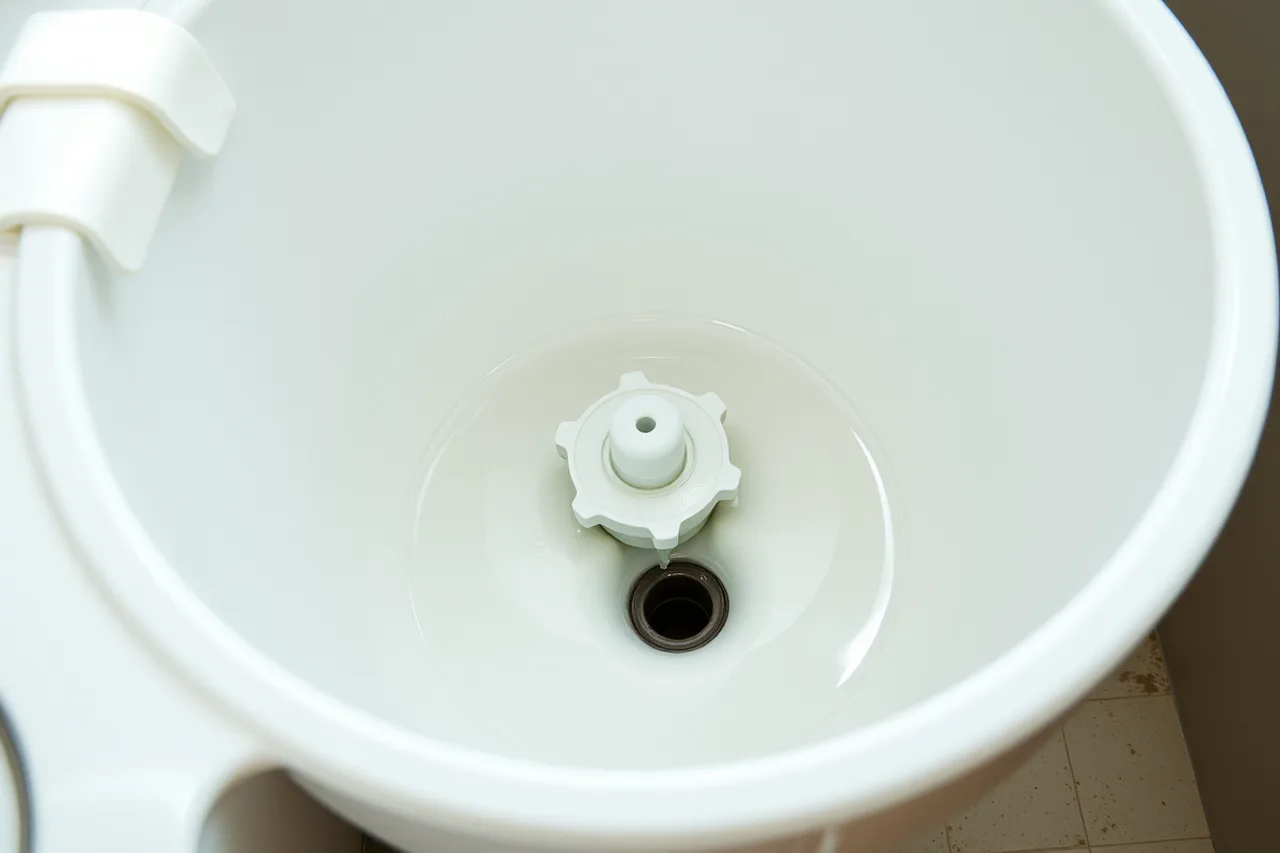 Pipeless pedicure basin with removable impeller being cleaned (7 things to weigh up on nail salon equipment)